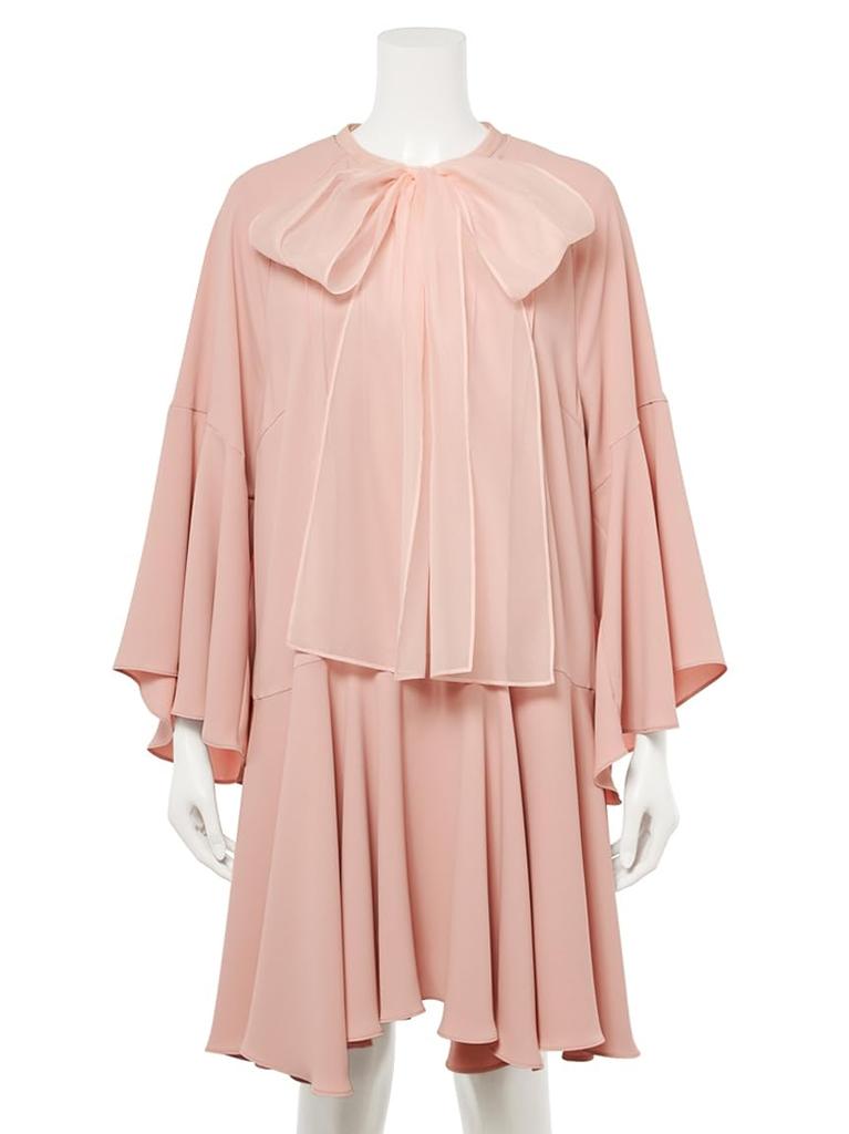 Big Ribbon Flare Dress CWFO255063CPNK38