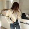 Women Autumn Black Pockets Bomber Jacket Coat Vintage Long Sleeve Front Button Female Outerwear Chic Tops