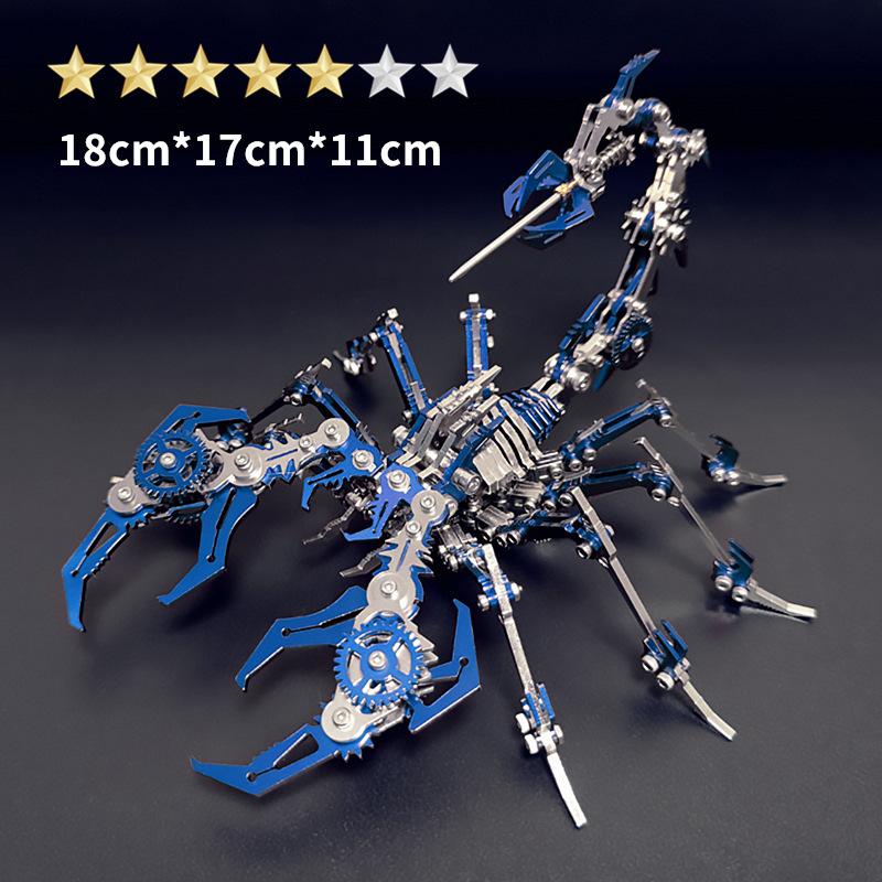 Красочная 3D Металлическая Механическая Игрушка Король Скорпионов Декорация Сборка Декорация Механическая Головоломка Сделай Сам Взрослый Дети Подарок на День Рождения