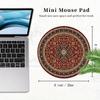 Boho Bandanna Pattern Round Mouse Pad Vintage Pc Accessories Non-Slip Rubber Desk Mat for Gaming Office Mousepad Desk Interior