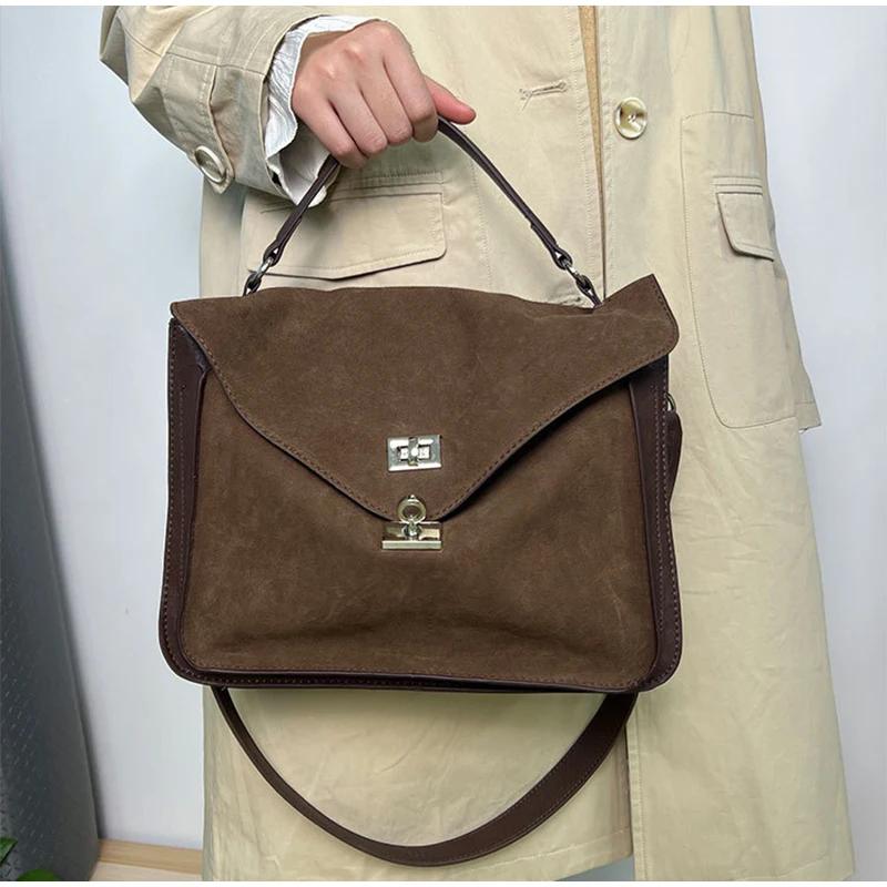 Осенние модные женские сумки в матовом кофейном цвете, сумка через плечо для поездок на работу, высококачественная сумка-мессенджер