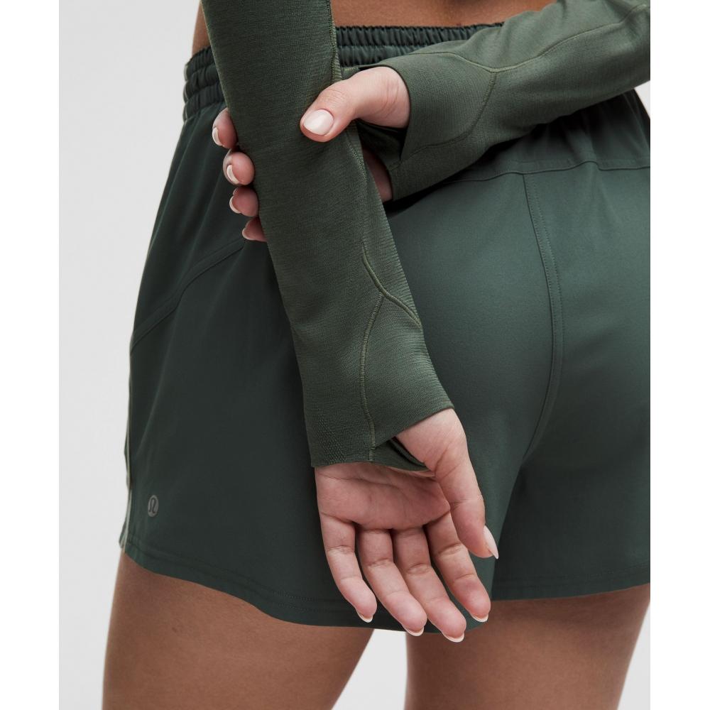 Lululemon Рубашка Swiftly Tech Cropped с длинным рукавом 2.0 Dark Forest Dark Forest