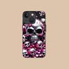 Серебряный Череп Силиконовый Чехол для Мобильного Телефона для iPhone 17 16 15 14 13 12 11 X XR XS Air Pro Max Plus Mini Цветной Чехол