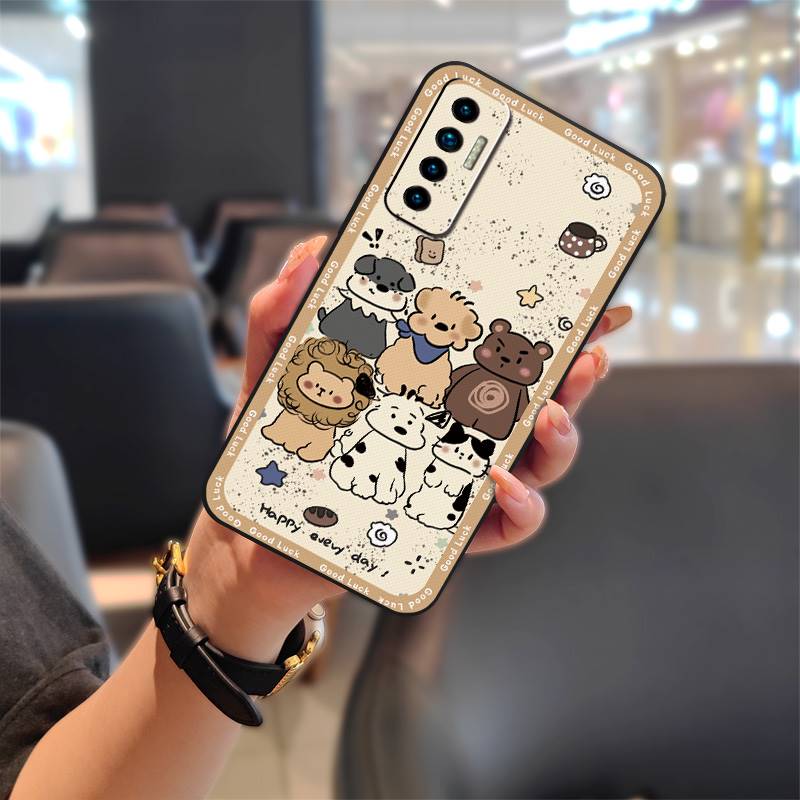 Прочный пылезащитный чехол для телефона Tecno Camon17P Противоударная задняя крышка Полная защита Ударопрочный Водонепроницаемый Силиконовый Мультяшный