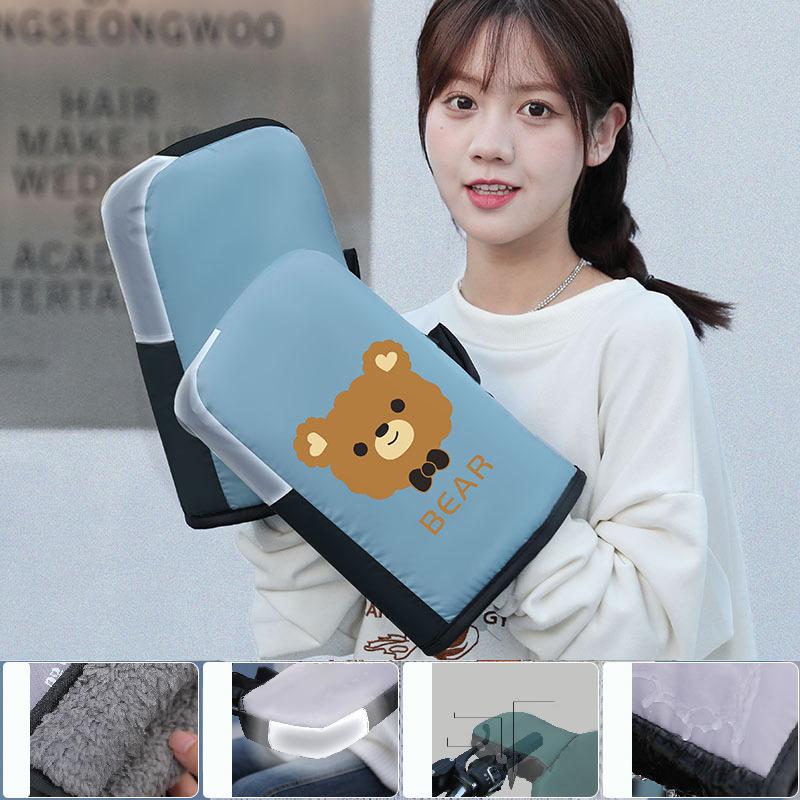 Motorcycle Scooter Handlebar Grip Gloves Muffs Winter Cycling Waterproof Windproof Bikecycle Handlebar Gloves Moto Accessories