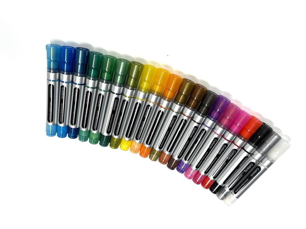 Premium Acrylic Paint Marker Set - 20 Colors (5 Metallic) - 3mm Tip for Art & Craft