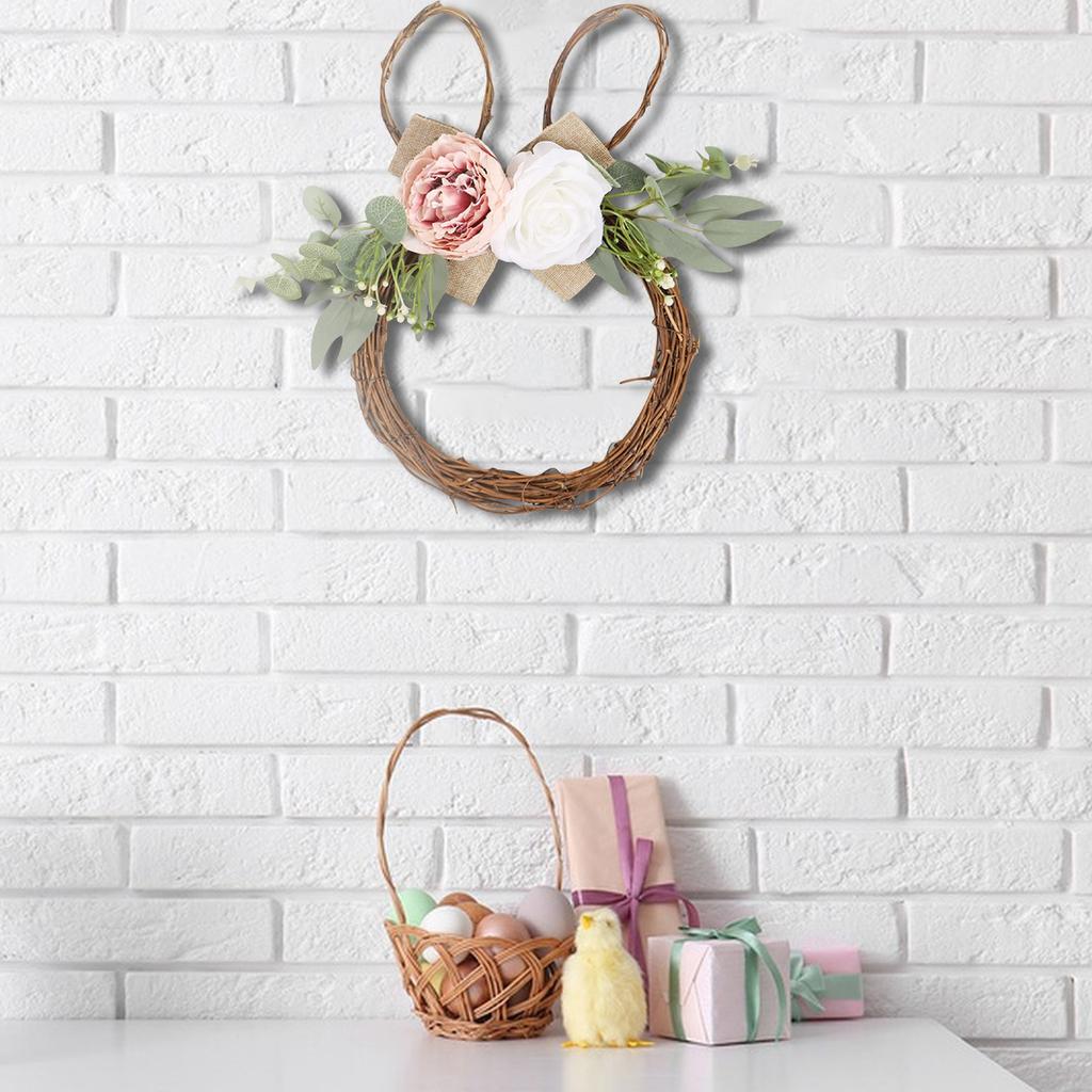 Пасхальный венок, подвесное украшение на дверь. Венок из искусственных яиц, весенний венок из искусственных цветов, подвесное украшение на дверь