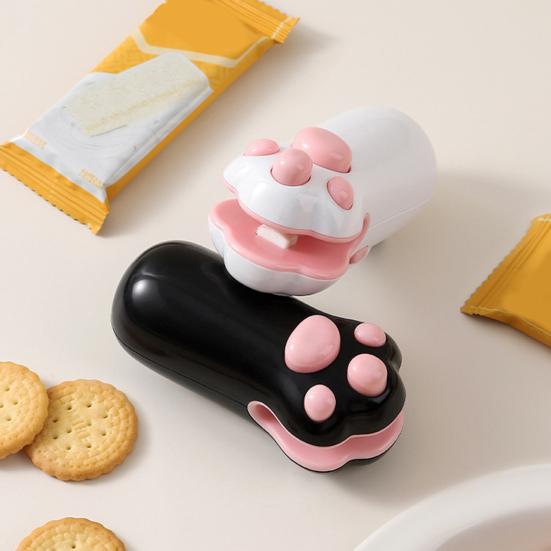 Мини запайщик пакетов в виде кошачьей лапки с резаком, перезаряжаемый от USB, портативный, для вакуумной запайки пакетов для закусок и продуктов, термозапайщик, открывалка, кухонный гаджет