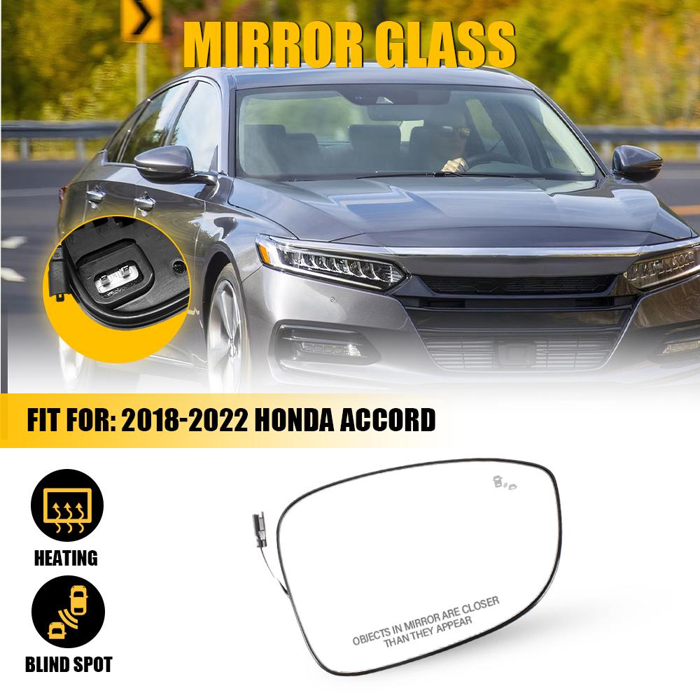 OE Fit Heated Right Side Mirror Glass with Blind Spot For 2018- Honda Accord