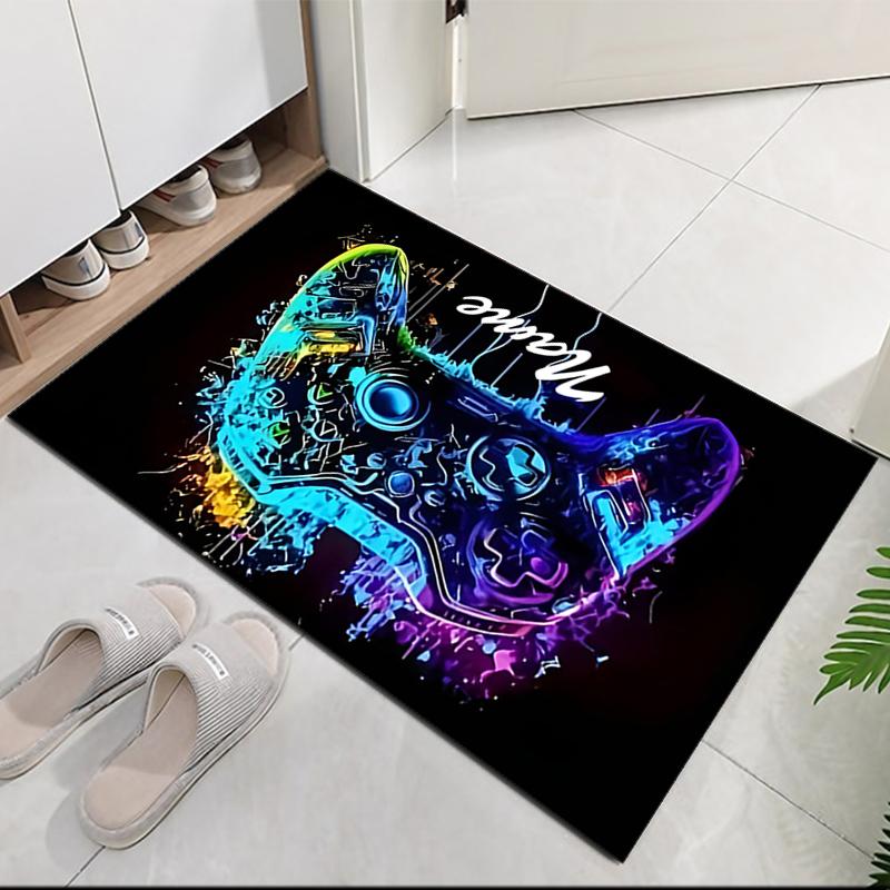 Custom Name Game Controller Printed Carpet, for Office Chair Living Room Bedroom Kitchen Room Decor Gifts.