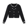 2026 Autumn/Winter French Chic Beaded Knit Jacket with Pearl Collar – Versatile Design 