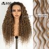 Noble 13x6 Synthetic Lace Frontal Wigs For Women 20 Inch Pre Plucked Lace Front Wig Wear And Go Honey Brown Pre-cut Lace Wigs