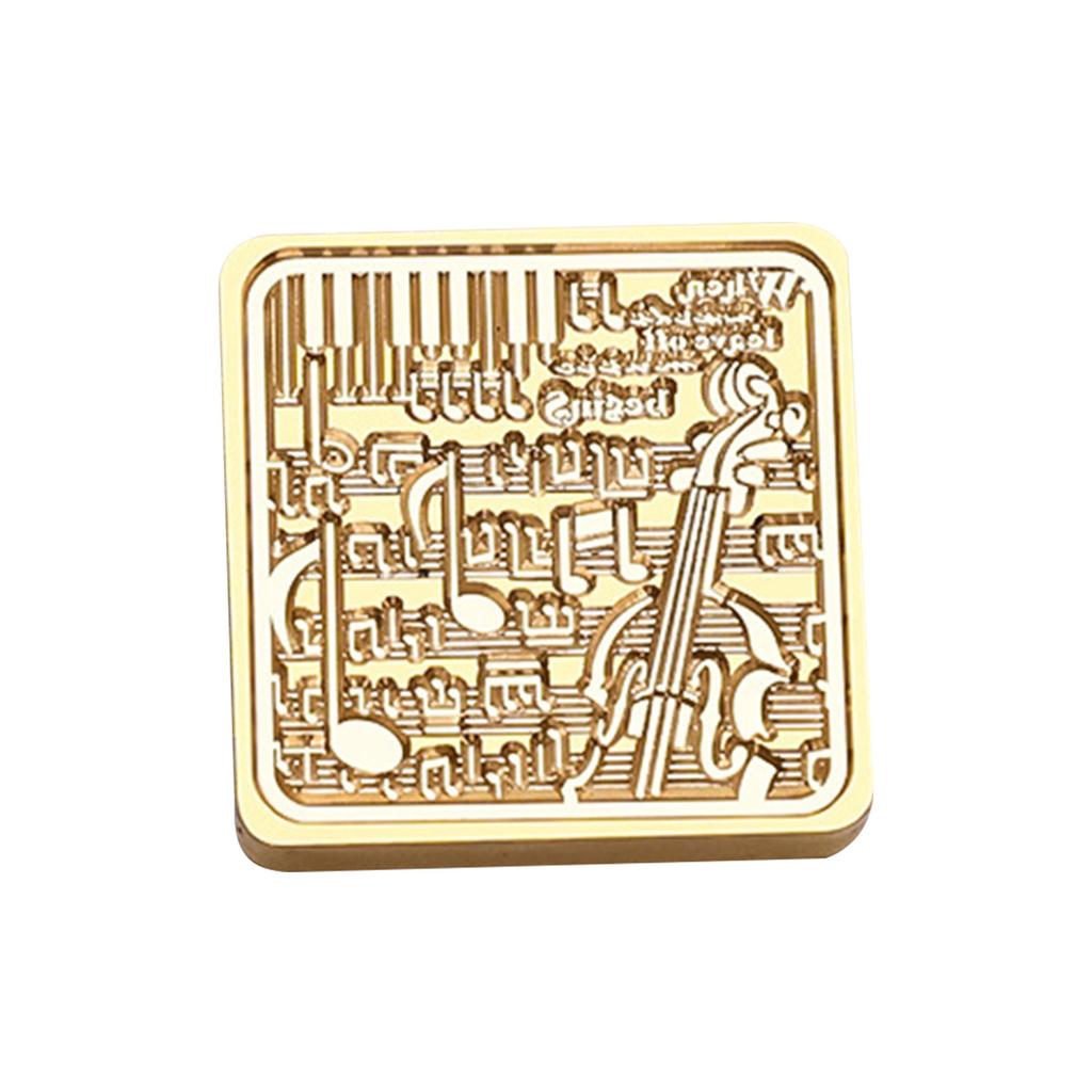 Печать из сургуча для запечатывания конвертов, приглашений, для DIY скрапбукинга, на музыкальную тематику, сменная головка для сургучной печати