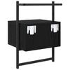 Nightstand Black Oak Effect 35 x 30 x 51 cm Wood Based Panel