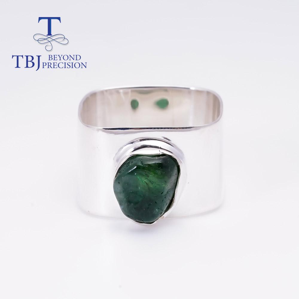 Кольцо ручной работы с изумрудом, грубым натуральным драгоценным камнем, оригинальный дизайн, стерлинговое серебро 925 пробы, изысканные украшения для женщин