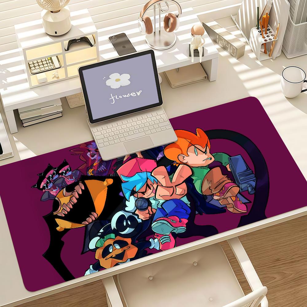 Game F-Friday Night F-Funkin Cool Mouse Pad Anti Slip Rubber Edge Locked Thickened Laptop Gaming Desk Mat