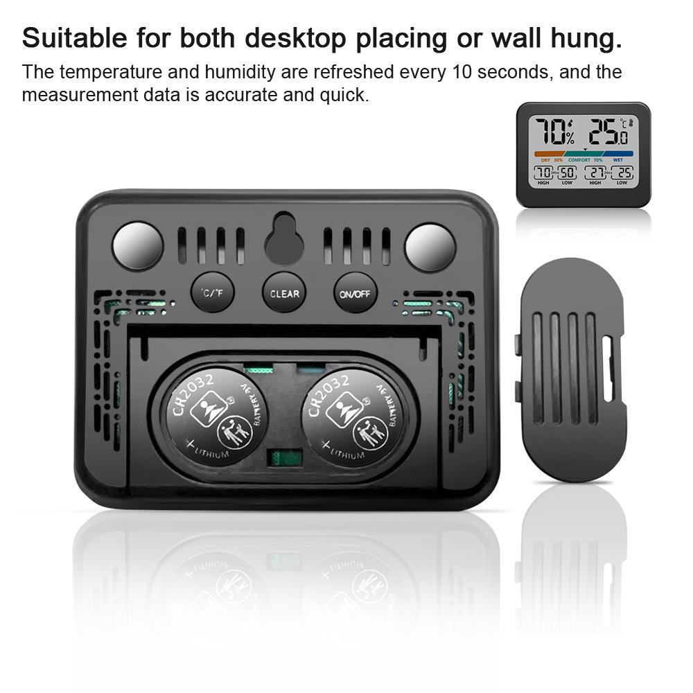 Бытовой цифровой дисплей с большим экраном, измеритель температуры и влажности, многофункциональный цветной домашний прибор