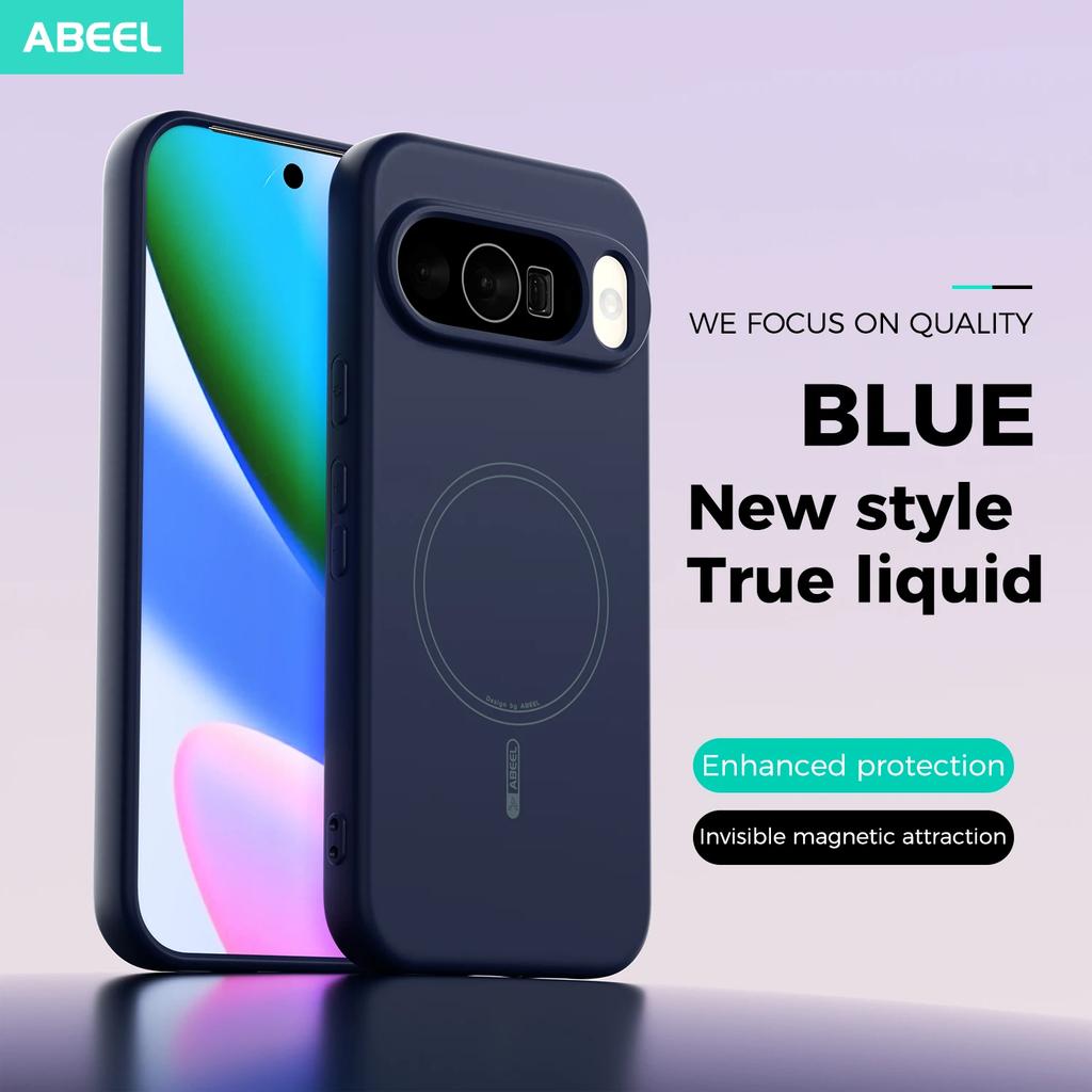 Чехол из жидкого силикона с ощущением кожи для Google Pixel 10A 9A Pro XL, с магнитной зарядкой, ударопрочный бампер, защитная крышка
