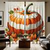 Комплект из 2 предметов HD Осенняя клетчатая тыква декоративная занавеска Белая занавеска с цифровой печатью Стиль украшения дома Украшение li