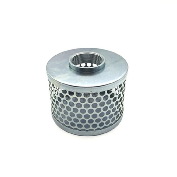 Pump Suction Filter Basket With NPT Female Thread Carbon Plated Steel Mesh Block Debris Effectively for Solids Reduction