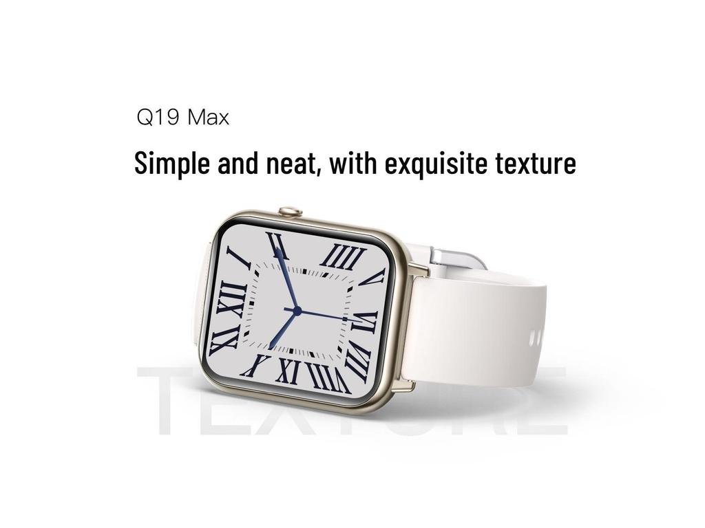 Модные смарт-часы Q19MAX: Мониторинг пульса и кислорода в крови, Bluetooth-звонки, водонепроницаемость IP68