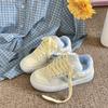 Новые весенние туфли-хлебцы, корейские туфли на дофаминовой подошве, женские универсальные шикарные туфли на платформе