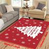 1Pcs Anti Fatigue Kitchen Rugs Red Christmas Tree Print Waterproof Non-Slip Thick Cushioned Kitchen Mat Heavy Duty Comfort Standing Mat for Kitchen