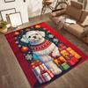 Holiday Dog With Presents Floor Mats for Living Room, Bedroom and Room Decoration Are Suitable for Gifts.
