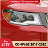 Для JEEP COMPASS 2017-2020 Автомобильная Фара Прозрачная TPU Защитная Пленка Наклейка для Изменения Цвета Тонировки Переднего Света