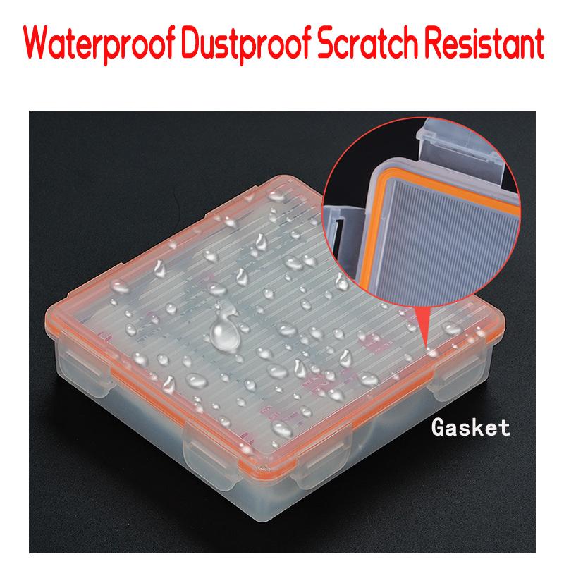 Водонепроницаемый кейс для аккумуляторов 18650, 2/4 отсека, прозрачный полипропилен, защитный, 2-в-1, пыле- и влагозащищенный, органайзер