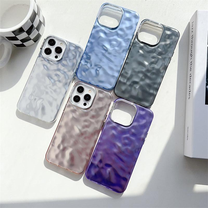 Luxury Premium Pleated 3d Feel Case for iPhone 15 14 13 12 11 Pro Max XR XS 7 8Plus SE 2020 All-Inclusive Fall Protection Cover