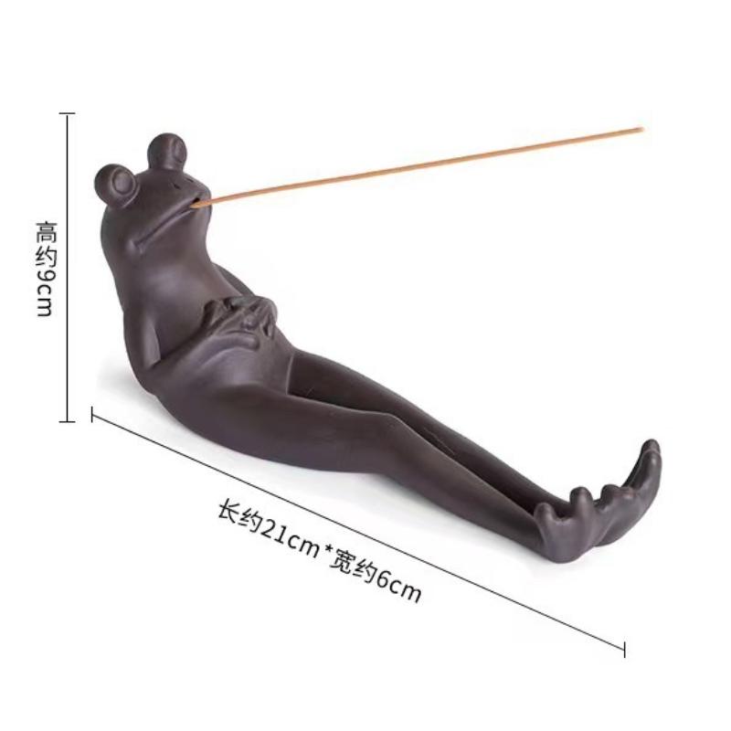 Подставка для благовоний для спальни, декоративная подставка для благовоний в виде лягушки для ароматерапии, медитации, снятия стресса, пеплоуловитель для йоги