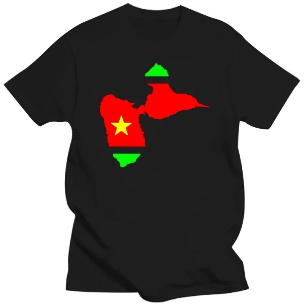 Cotton Streetwear Short Sleeve Birthday Gifts Summer Style T-shirt Mens Clothing Guadeloupe In Red Yellow And Green T Shirts
