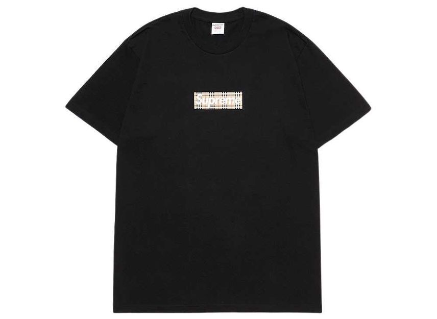 Supreme Футболка Burberry с логотипом-коробкой Черная