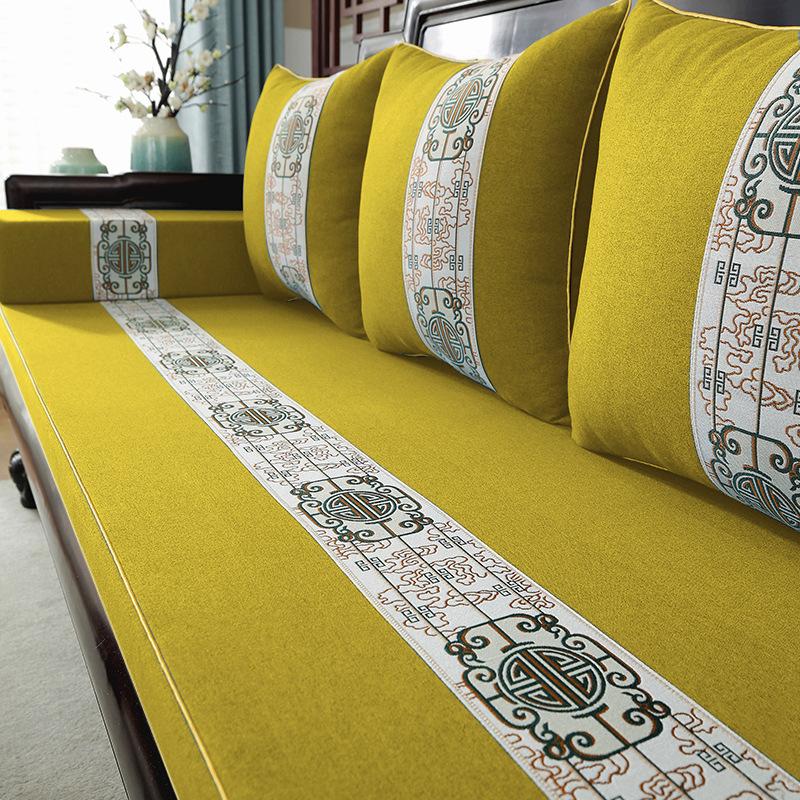 Подушка для дивана из палисандра, новая подушка в китайском стиле, мебель из цельного дерева, нескользящая утолщенная губчатая подушка высокой плотности, подушка для сиденья