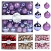 44pcs 3/4/5CM Christmas Ball Set Shatterproof Waterproof Christmas Tree Decoration Pendant Delicate Hanging Ornament