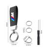 Carbor Fiber Car Keychain for BMW M 1 3 4 5 6 7 Series X1 X4 X5 X6 X7 G20 F48 E60 E36 E39 Key Holder Pendant Chain Ring Sticker jbzh05