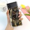 Роскошный чехол для Samsung Galaxy Z Flip 3 4 5G Funda Z Flip3 Прозрачный ПК Жесткий Ударопрочный Задняя крышка телефона AK47 Пистолет Пули