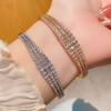 Sparkling Zircon Bracelet for Women Adjustable Bangle Bridal Jewelry Korean Fashion