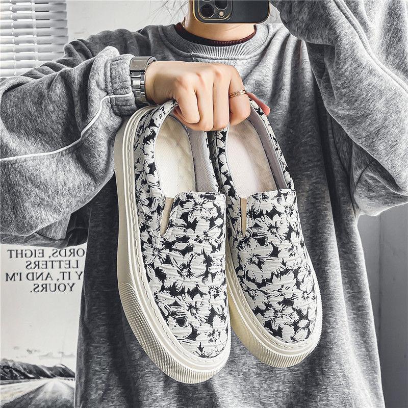 Модные мужские туфли с принтом, низкие слипоны-мокасины, мужская повседневная обувь, удобные новинки для хайкинга, легальная акция для взрослых, распродажа кроссовок