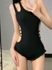 Черный купальник для пляжной вечеринки Y2k, женские летние новинки с высокой талией, модный дизайн одежды, сексуальный купальник для горячих девушек с блузкой
