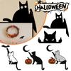 Halloween Cat Door Topper Door Frame Decor Decorative Black Cat Door Corner Decor Creative Door Right Angle Sign for Home Office