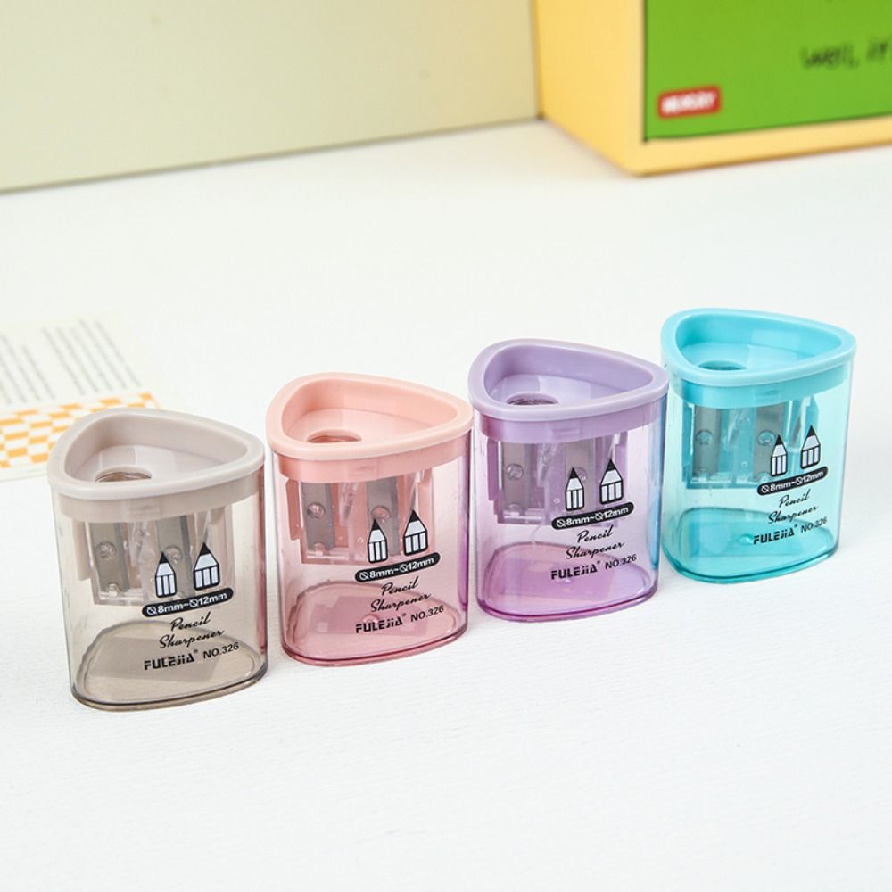 Cutting Machine Double Hole Pencil Sharpener Sacapuntas Simple Pencil Cutter Stationery Supplies