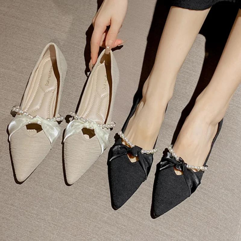 Fashion Autumn Doudou Style Single Shoes Women's 2024 New Evening Style Shallow Mouth Flat Shoes Versatile Soft Sole Large Female Shoes