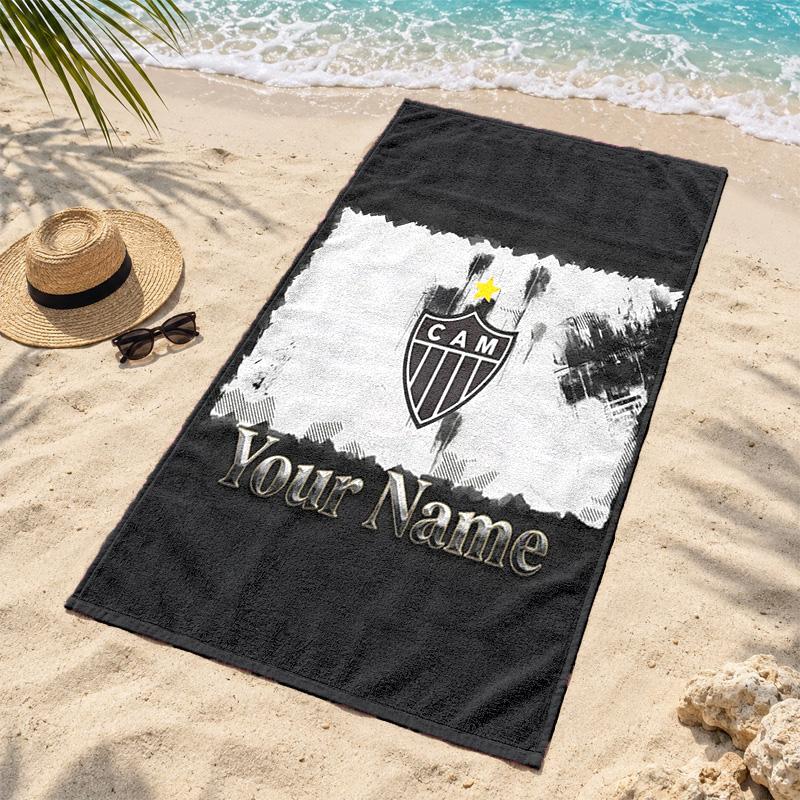 Clube Atletico Mineiro Custom Name Beach towels also serve as bath towels summer essential a musthave for the outdoors the beach and the pool