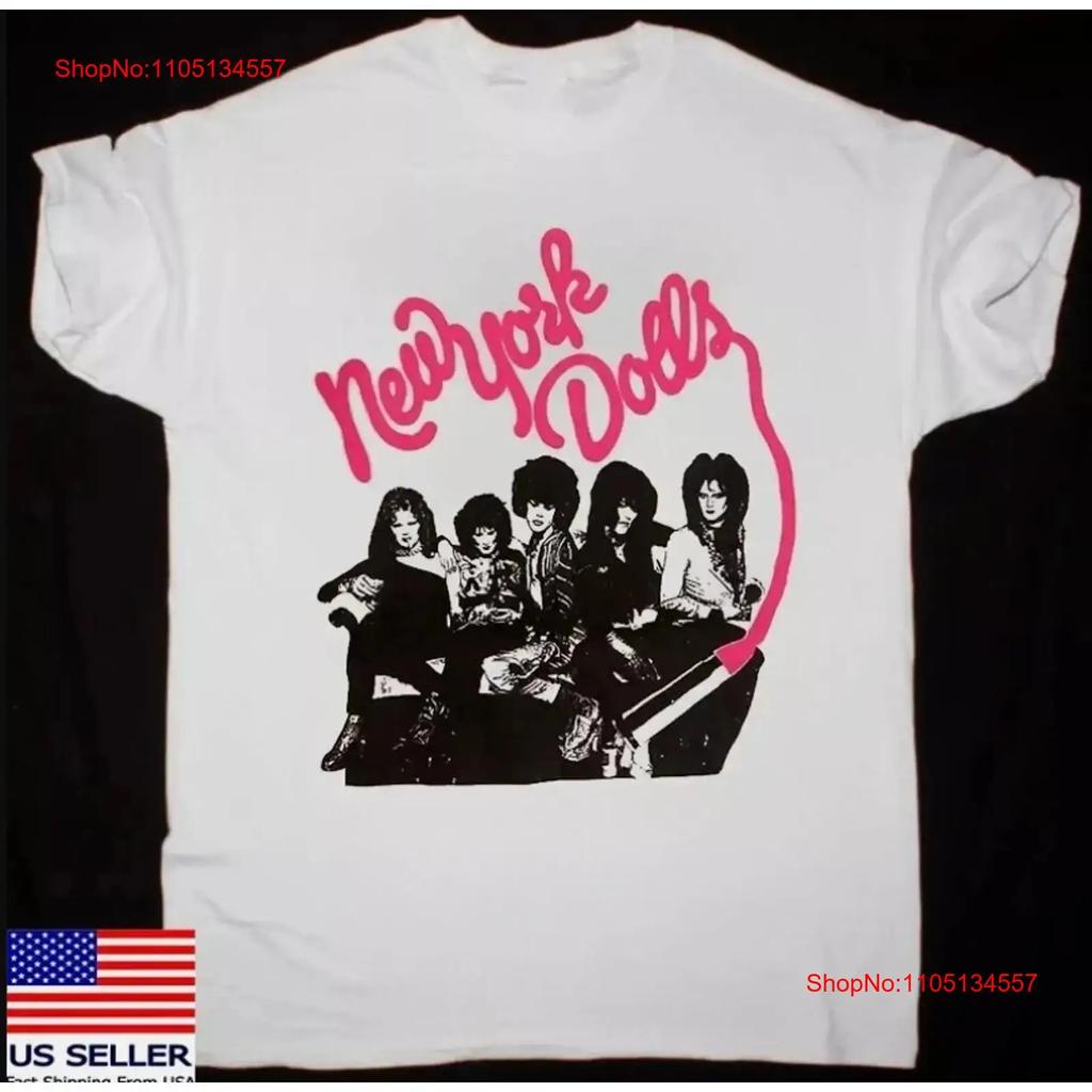 New York Dolls Панк-рок группа Футболка размер S XL винтаж Стиранная Мягкая мужская Немного стритстайл Повседневная с принтом Универсальная Унисекс
