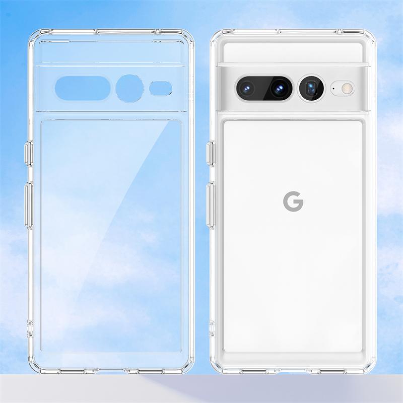Для Google Pixel 7 Pro Чехол Силиконовый Прозрачный Рамка Противоударный ТПУ Capa Google Pixel 8 Pro 8A 7 Pro 7A 6A Чехол Защитный Телефон