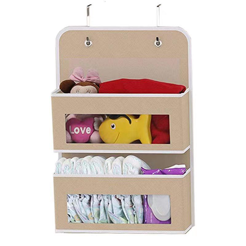 2/3/4-grid door-hanging storage box, overhead door storage box, hanging wardrobe storage box, large-capacity pockets
