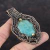 Amazonite Pendant Copper Wire Wrapped Pendant Amazonite Gemstone Jewelry Brand New Pendant Handmade Copper Wire Wrap Jewelry Gift For Women