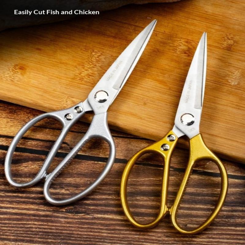 Essential 1PC Multi-Purpose Kitchen Shears Made of Stainless Steel for Heavy-Duty Poultry and Cooking Tasks